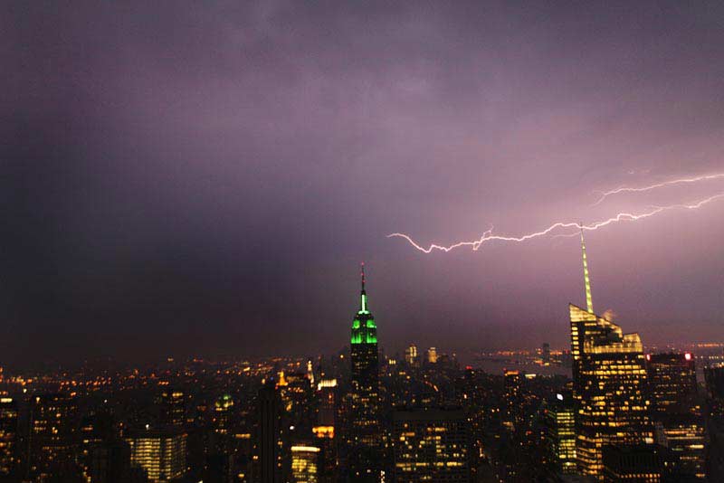 Lightning storm and the Empire State Building